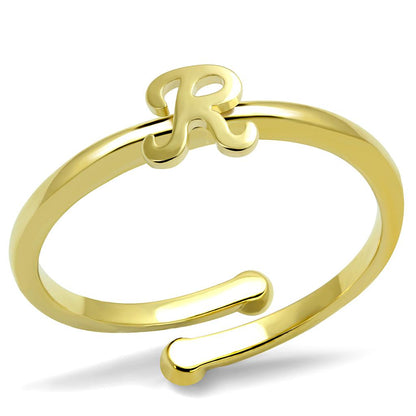 LO3996 - Flash Gold Brass Ring with No Stone-0