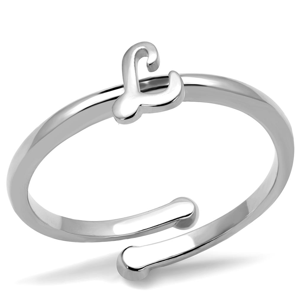 LO3997 - Rhodium Brass Ring with No Stone-0