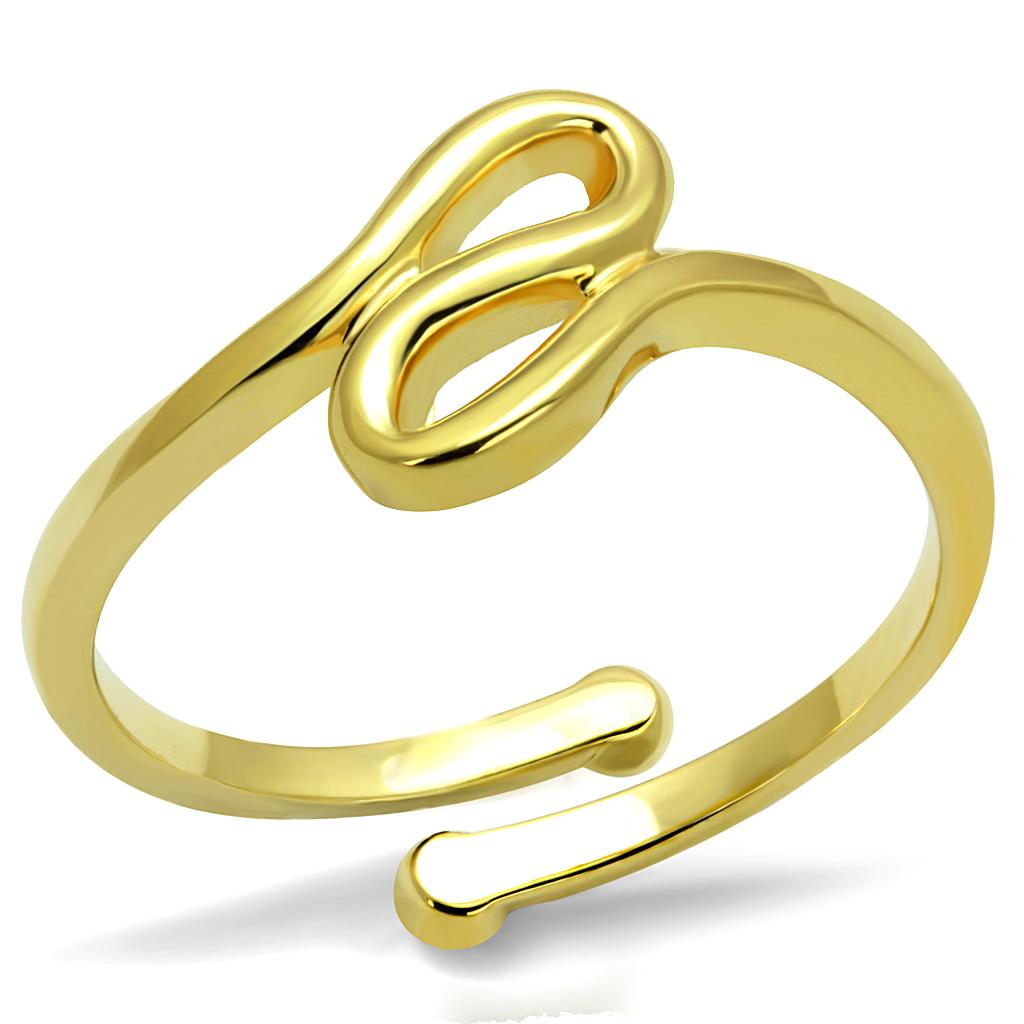 LO4000 - Flash Gold Brass Ring with No Stone-0
