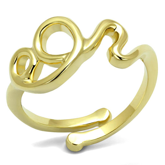 LO4002 - Flash Gold Brass Ring with No Stone-0