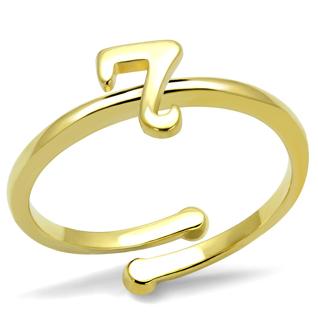 LO4004 - Flash Gold Brass Ring with No Stone-0