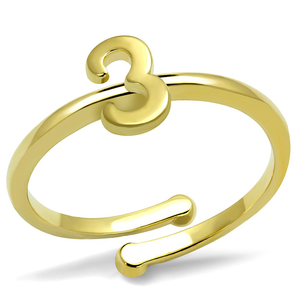 LO4022 - Flash Gold Brass Ring with No Stone-0