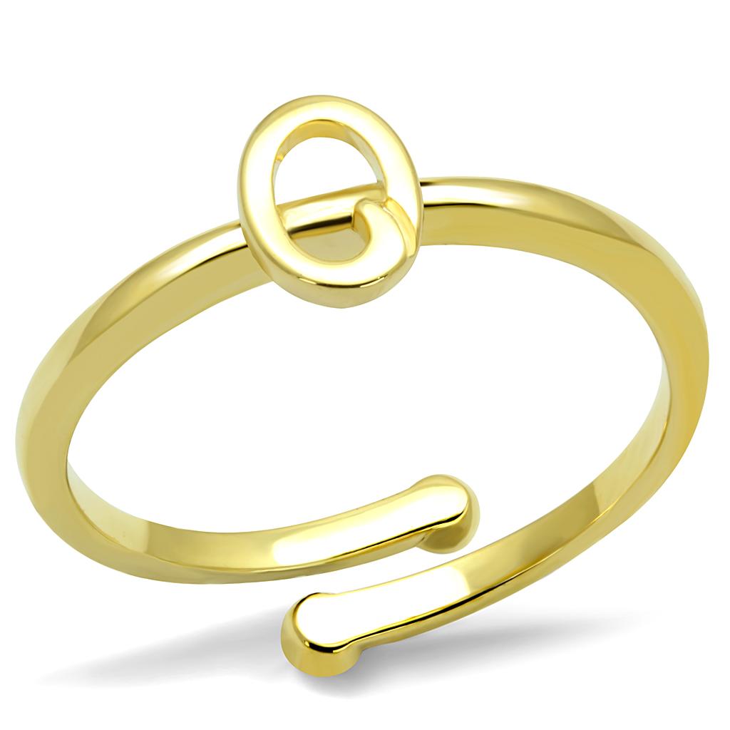 LO4036 - Flash Gold Brass Ring with No Stone-0
