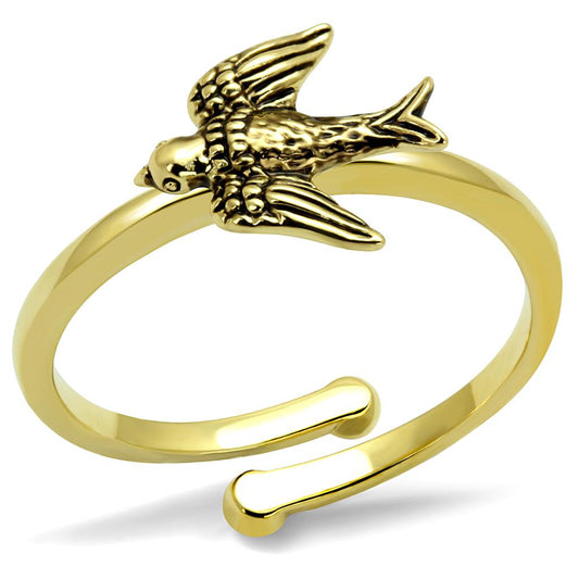 LO4054 - Flash Gold Brass Ring with No Stone-0