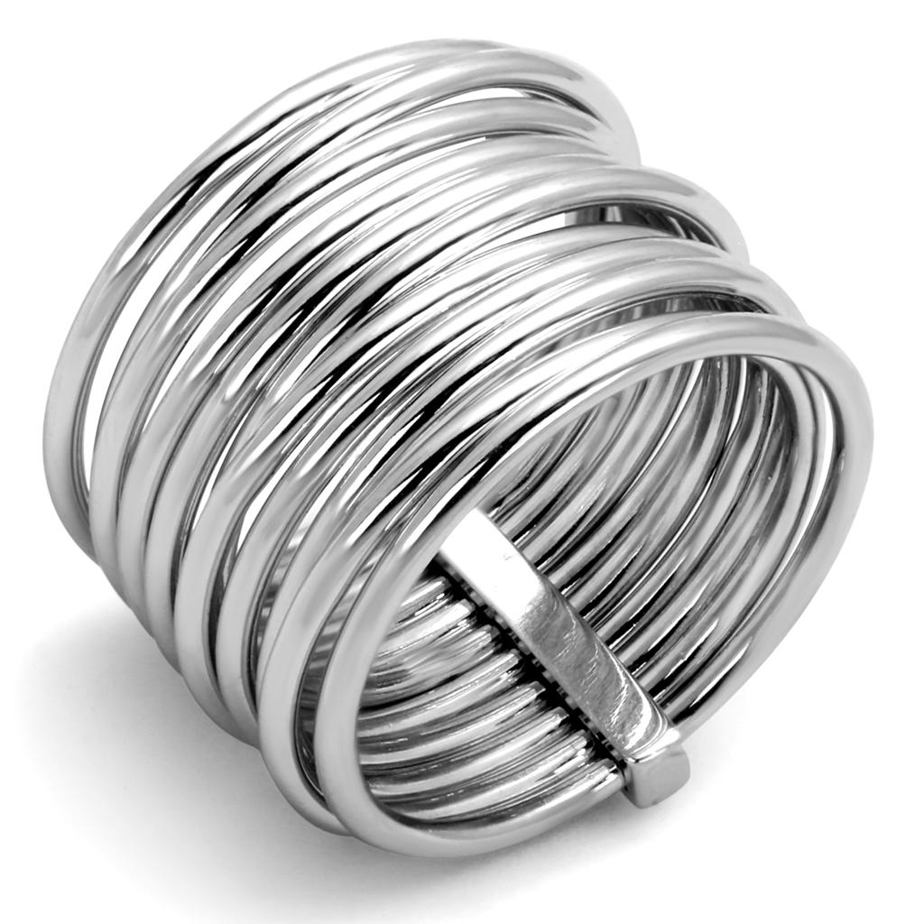 LO4082 - Rhodium Brass Ring with No Stone-0