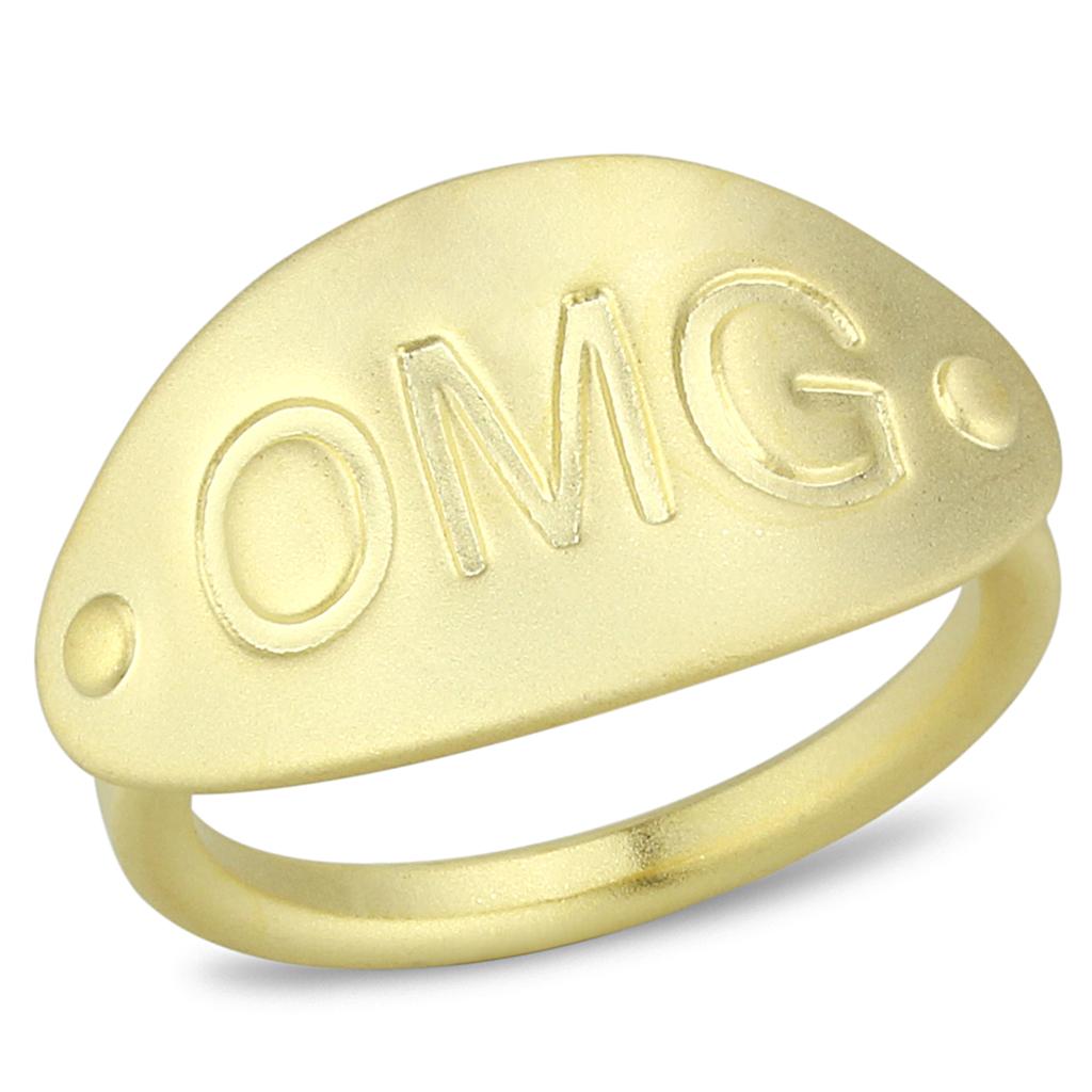 LO4243 - Matte Gold Brass Ring with No Stone-0