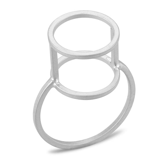 LO4250 - Matte Rhodium Brass Ring with No Stone-0