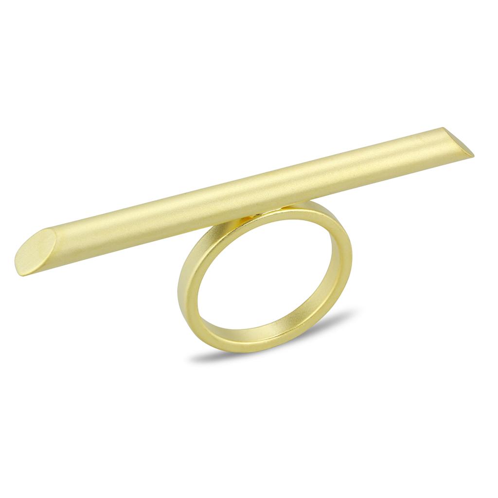 LO4261 - Matte Gold Brass Ring with No Stone-0