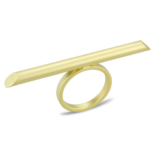 LO4261 - Matte Gold Brass Ring with No Stone-0