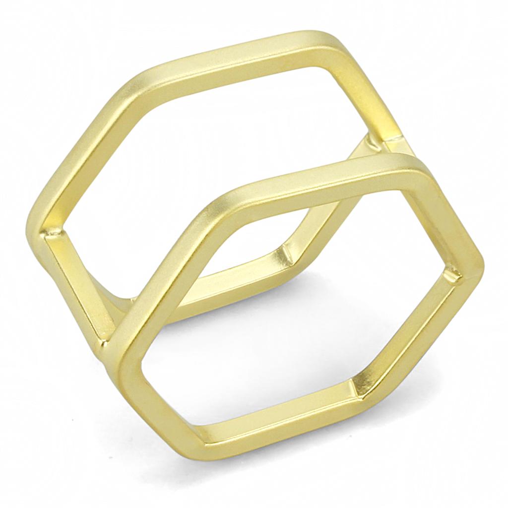 LO4264 - Matte Gold Brass Ring with No Stone-0