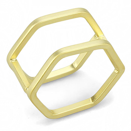 LO4264 - Matte Gold Brass Ring with No Stone-0