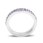 LO4761 - Rhodium Brass Ring with Top Grade Crystal in Tanzanite-3