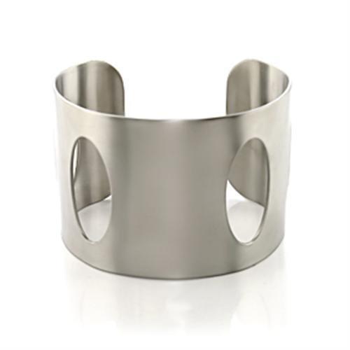 LO483  Stainless Steel Bangle with No Stone in No Stone-0