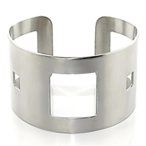 LO625 -  Stainless Steel Bangle with No Stone-0