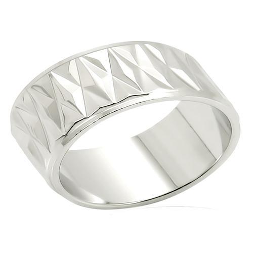 LO986 - Imitation Rhodium Brass Ring with No Stone-0