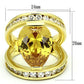 LOA849 - Gold Brass Ring with AAA Grade CZ  in Topaz-1