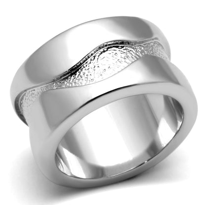 LOA853 - Rhodium Brass Ring with No Stone-0