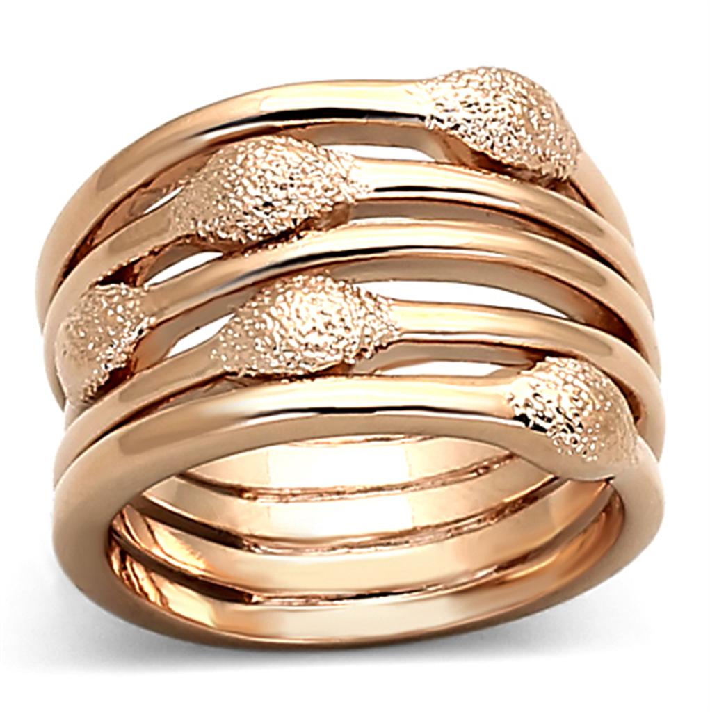 LOA899 - Rose Gold Brass Ring with No Stone-0