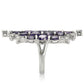 LOA933 - Rhodium Brass Ring with AAA Grade CZ  in Amethyst-4