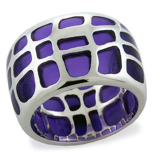 LOAS1076 - High-Polished 925 Sterling Silver Ring with No Stone-0