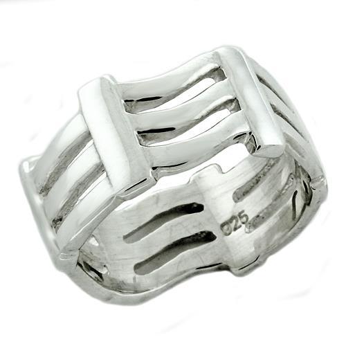 LOAS1157 - High-Polished 925 Sterling Silver Ring with No Stone-0