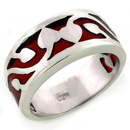 LOAS1201 - High-Polished 925 Sterling Silver Ring with No Stone-0
