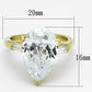 LOAS867 - Gold 925 Sterling Silver Ring with AAA Grade CZ  in Clear-1