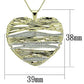 LOS599 - Gold+Rhodium 925 Sterling Silver Necklace with AAA Grade CZ  in Clear-1