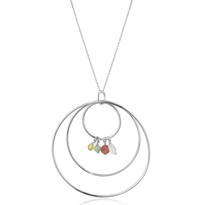 LOS795 - Silver 925 Sterling Silver Necklace with Synthetic Jade in Multi Color-0