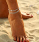 Multi Row Crystal Chain Anklet Ankle Bracelet-0