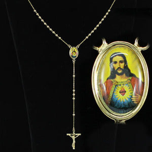 Jesus Dangle Cross Gold Plated 24" Necklace XN280-0