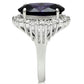 SS001 - Silver 925 Sterling Silver Ring with AAA Grade CZ  in Amethyst-3