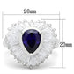 SS004 - Silver 925 Sterling Silver Ring with AAA Grade CZ  in Tanzanite-1