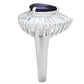 SS004 - Silver 925 Sterling Silver Ring with AAA Grade CZ  in Tanzanite-3