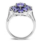 SS005 - Silver 925 Sterling Silver Ring with AAA Grade CZ  in Tanzanite-2