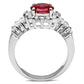 SS009 - Silver 925 Sterling Silver Ring with AAA Grade CZ  in Ruby-2