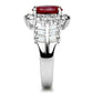 SS009 - Silver 925 Sterling Silver Ring with AAA Grade CZ  in Ruby-3