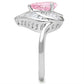 SS011 - Silver 925 Sterling Silver Ring with AAA Grade CZ  in Rose-3