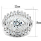 SS017 - Silver 925 Sterling Silver Ring with AAA Grade CZ  in Clear-1