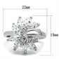SS018 - Silver 925 Sterling Silver Ring with AAA Grade CZ  in Clear-1