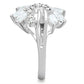 SS018 - Silver 925 Sterling Silver Ring with AAA Grade CZ  in Clear-3