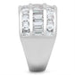 SS022 - Silver 925 Sterling Silver Ring with AAA Grade CZ  in Clear-3