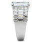 SS023 - Silver 925 Sterling Silver Ring with AAA Grade CZ  in Clear-3