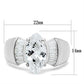 SS028 - Silver 925 Sterling Silver Ring with AAA Grade CZ  in Clear-1