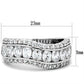 SS029 - Silver 925 Sterling Silver Ring with AAA Grade CZ  in Clear-1