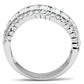 SS029 - Silver 925 Sterling Silver Ring with AAA Grade CZ  in Clear-2