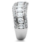 SS029 - Silver 925 Sterling Silver Ring with AAA Grade CZ  in Clear-3