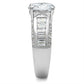 SS031 - Silver 925 Sterling Silver Ring with AAA Grade CZ  in Clear-3