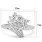 SS036 - Silver 925 Sterling Silver Ring with AAA Grade CZ  in Clear-1