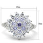 SS037 - Silver 925 Sterling Silver Ring with AAA Grade CZ  in Multi Color-1